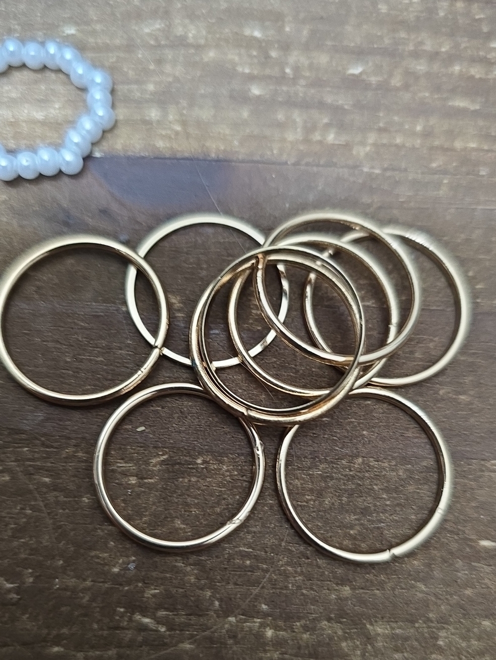 Gold Color Stackable Midi Rings Set - Picture 4 of 4